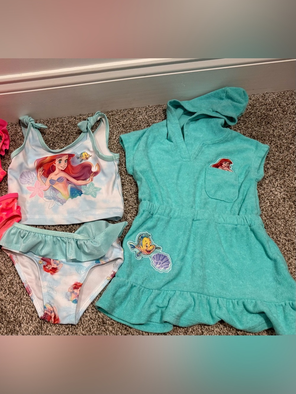 Disney The Little Mermaid Aqua Swim Set with Ariel Graphic